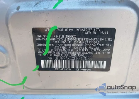 2013 Subaru Xv Crosstrek 2.0I Limited из США, поврежденный, VIN JF2GPAKCXDH847026